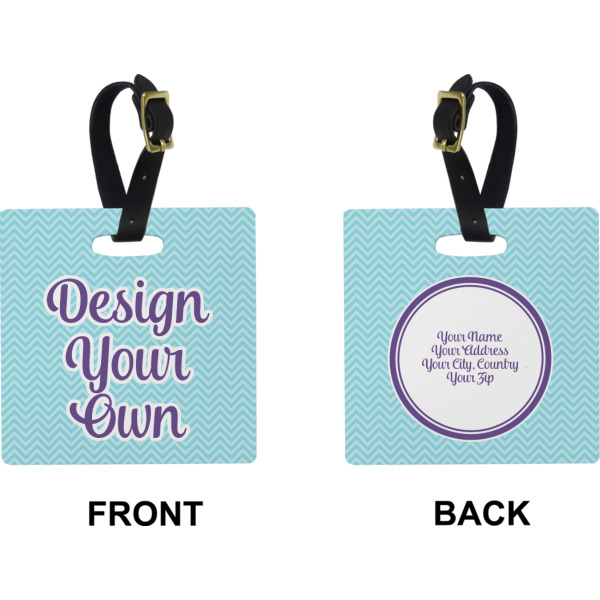 Custom Design - Square Luggage Tag (Front + Back)