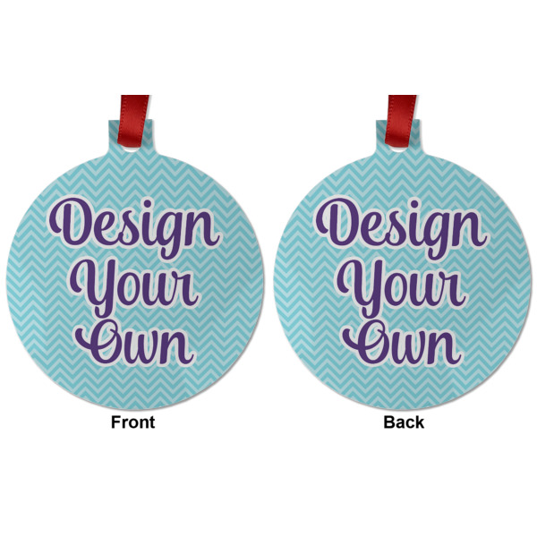 Custom Design - Metal Ball Ornament - Front and Back
