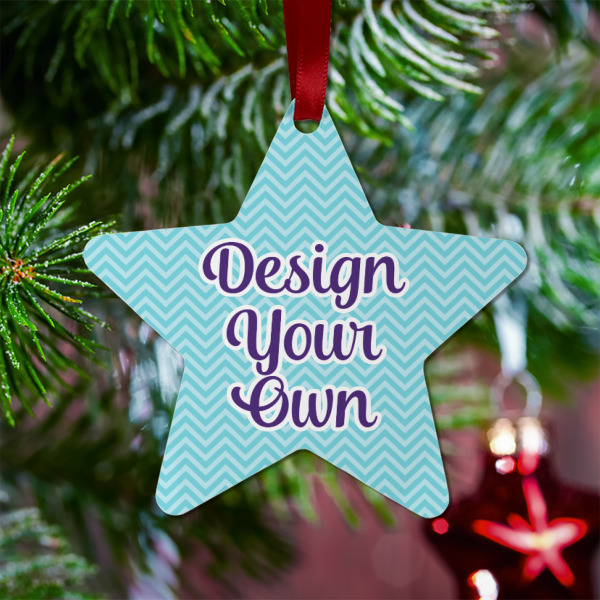 Custom Design - Metal Star Ornament - Lifestyle