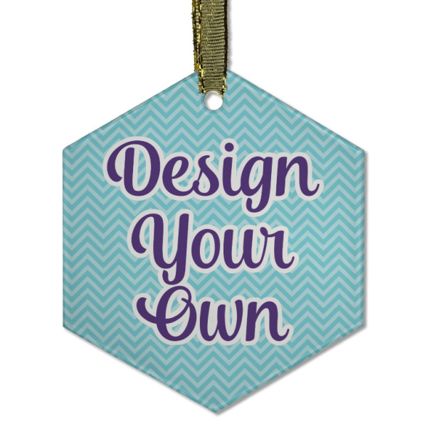Custom Design - Frosted Glass Ornament - Hexagon