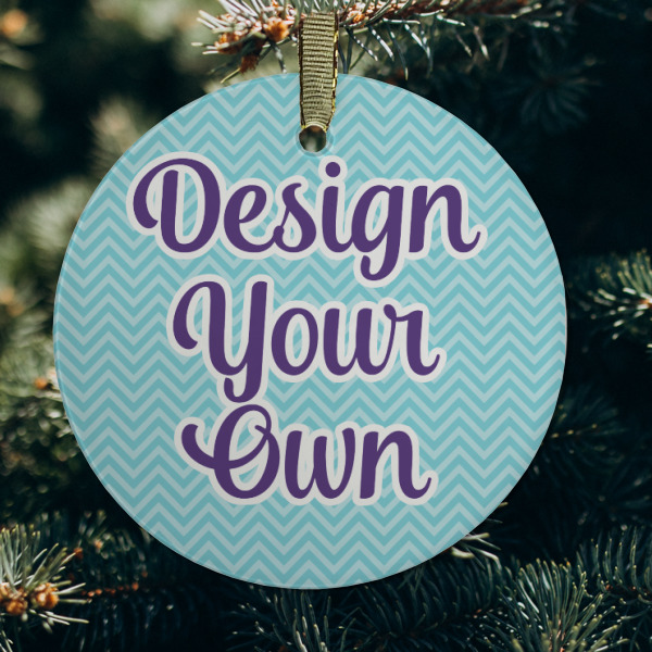 Custom Design - Frosted Glass Ornament - Round (Lifestyle)