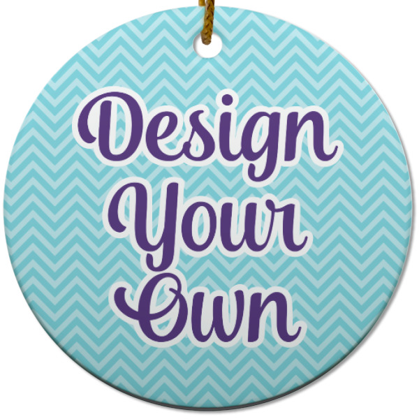 Custom Design - Ceramic Flat Ornament - Circle (Front)