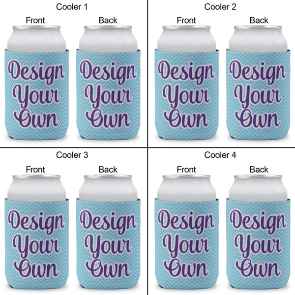 Custom Design - Can Cooler - Standard 12oz - Set of 4 - Front & Back