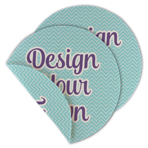 Custom Design - Round Linen Placemats - MAIN (Double-Sided)