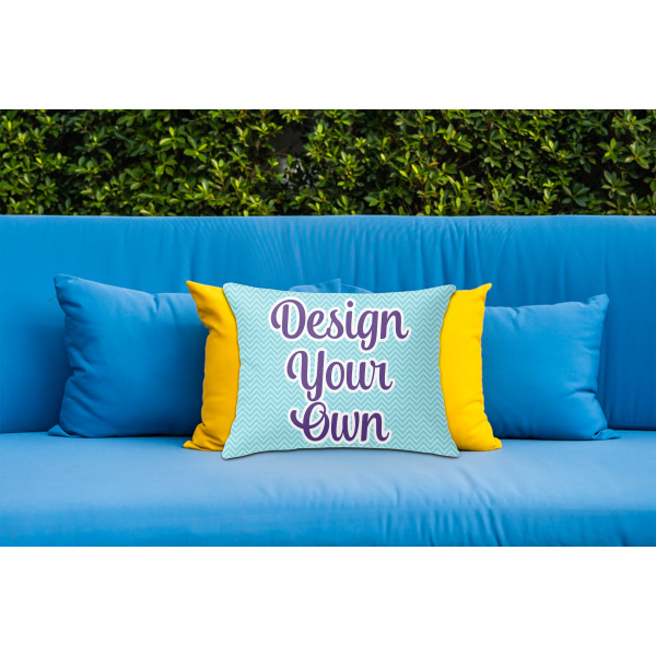 Custom Design - Outdoor Throw Pillow  - LIFESTYLE (Rectangular - 20x14)