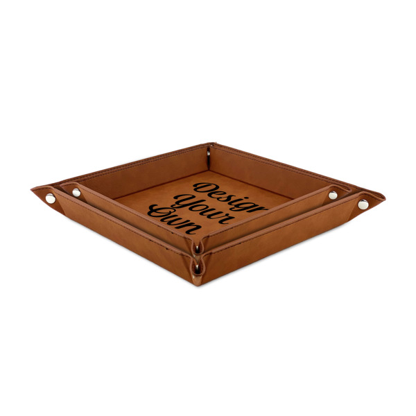 Custom Design - Leather Valet Trays - TRAYS STACKED (both trays)