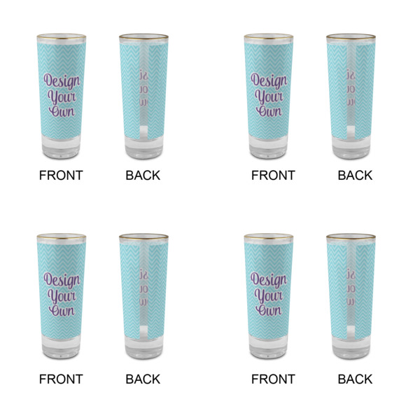 Custom Design - Glass Shot Glass - 2oz - Set of 4 - Front & Back