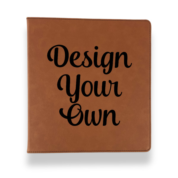 Custom Design - Leather Binder - 1" - Rawhide - Front View