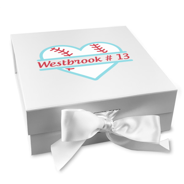 Custom Design Your Own Gift Box with Magnetic Lid - White