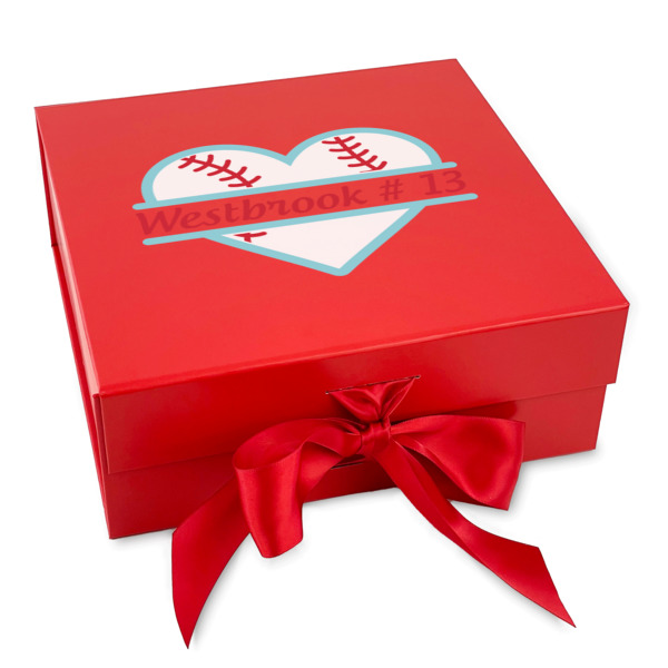 Custom Design Your Own Gift Box with Magnetic Lid - Red