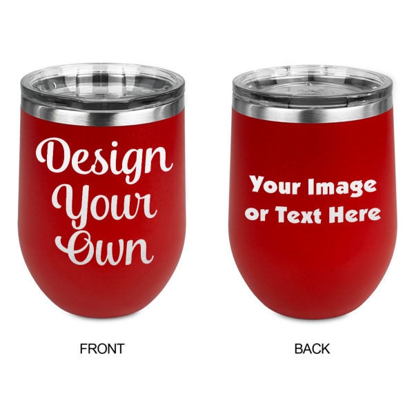 Custom Design - Stainless Wine Tumblers - Red - Double Sided - Approval
