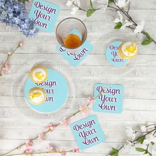 Custom Design - Paper Coasters - In Context