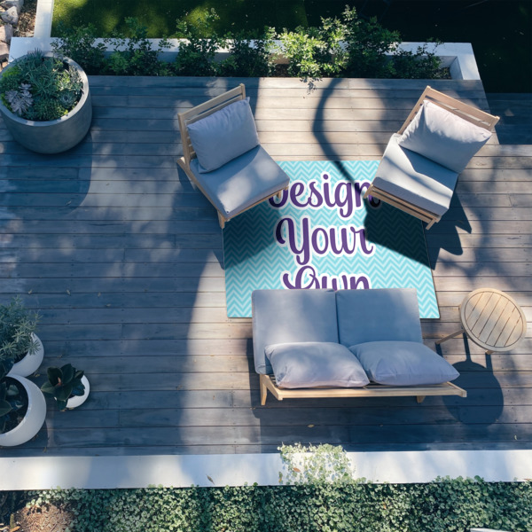 Custom Design - 5'x7' Patio Rug - In context