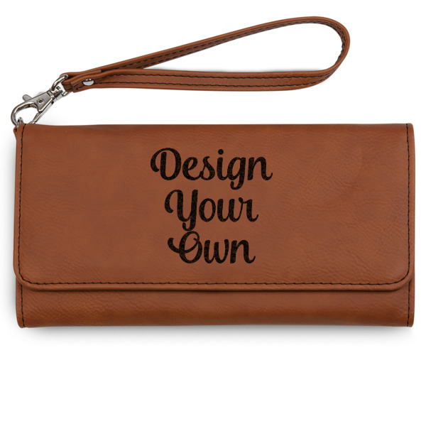 Custom Design Your Own Ladies Leatherette Wallet - Laser Engraved