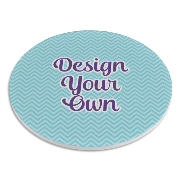 Custom Design - Round Stone Trivet - Angle View