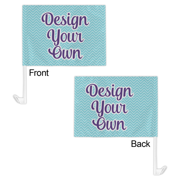 Custom Design - Car Flag - 11" x 8" - Front & Back View
