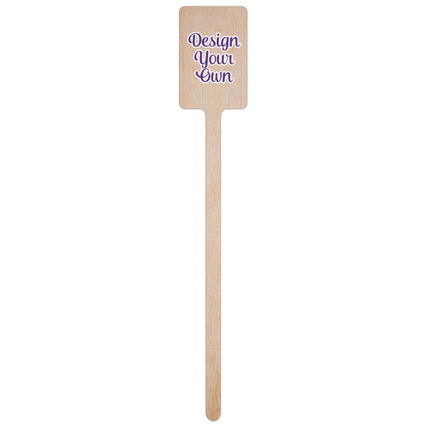 Custom Design - Wooden 6.25" Stir Stick - Rectangular - Single Stick