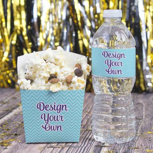 Custom Design - Water Bottle Label - w/ Favor Box