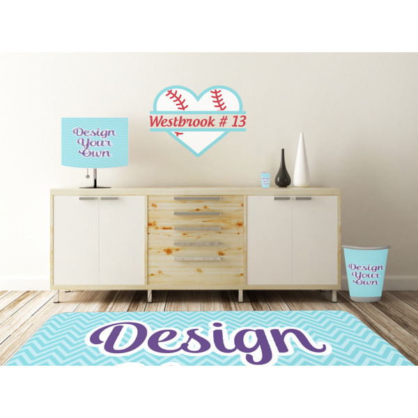 Custom Design - Wall Graphic Decal Wooden Desk
