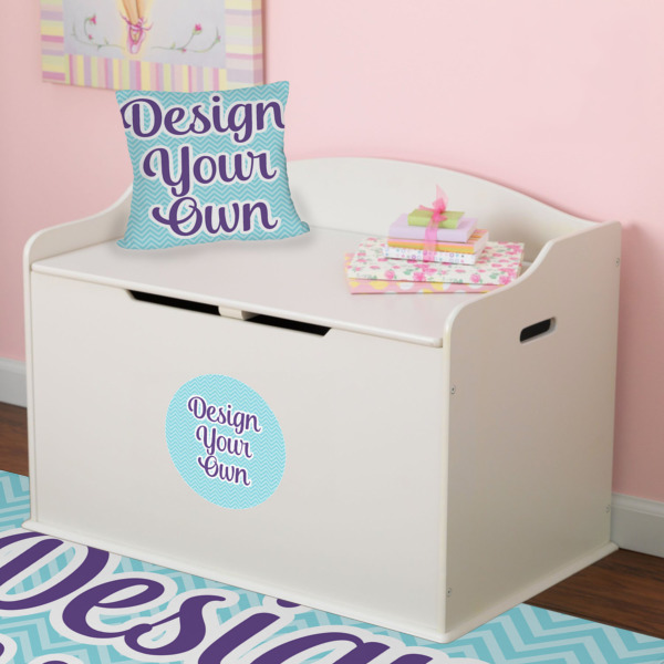 Custom Design - Round Wall Decal on Toy Chest
