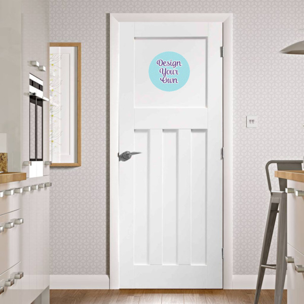 Custom Design - Round Wall Decal on Door