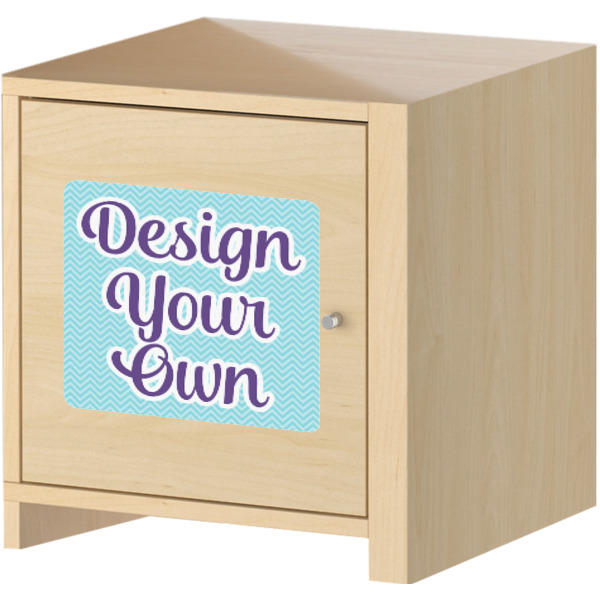 Custom Design - Square Wall Decal on Wooden Cabinet