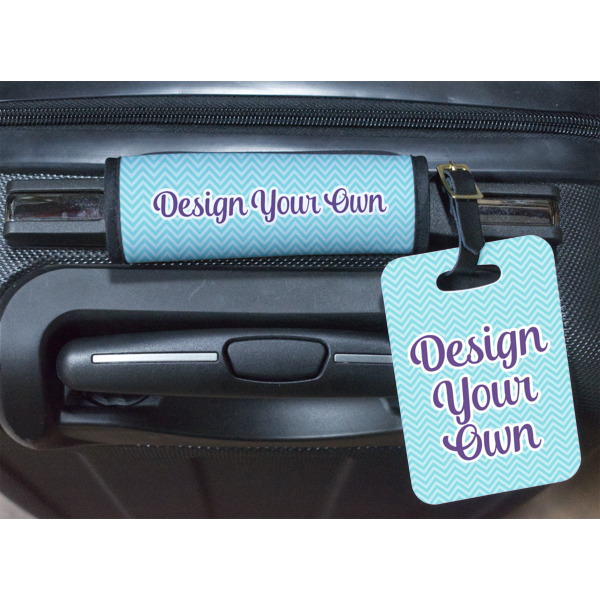 Custom Design - Luggage Wrap & Plastic Rectangular Tag - In Context