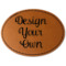 Design Your Own Faux Leather Iron On Patch - Oval