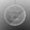 Design Your Own Engraved Glass Ornament - Round