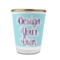 Design Your Own Glass Shot Glass - 1.5 oz - with Gold Rim - Single