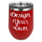 Design Your Own Stemless Stainless Steel Wine Tumbler - Red - Single-Sided