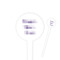 Design Your Own 4" Round Plastic Food Picks - White - Single-Sided