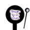 Design Your Own 6" Round Plastic Food Picks - Black - Double-Sided