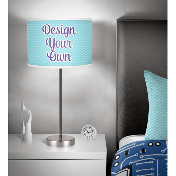 Custom Design - 13" Drum Lampshade - In Room