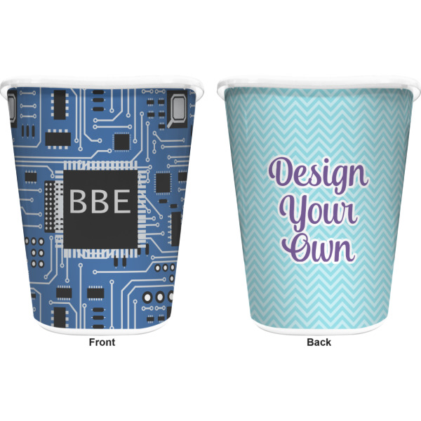 Custom Design - Waste Basket - White - Double Sided - Approval
