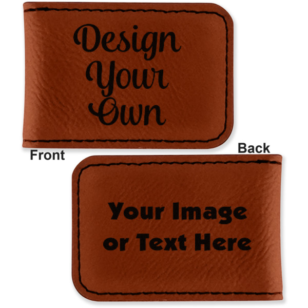 Custom Design - Leatherette Magnetic Money Clip - Front and Back