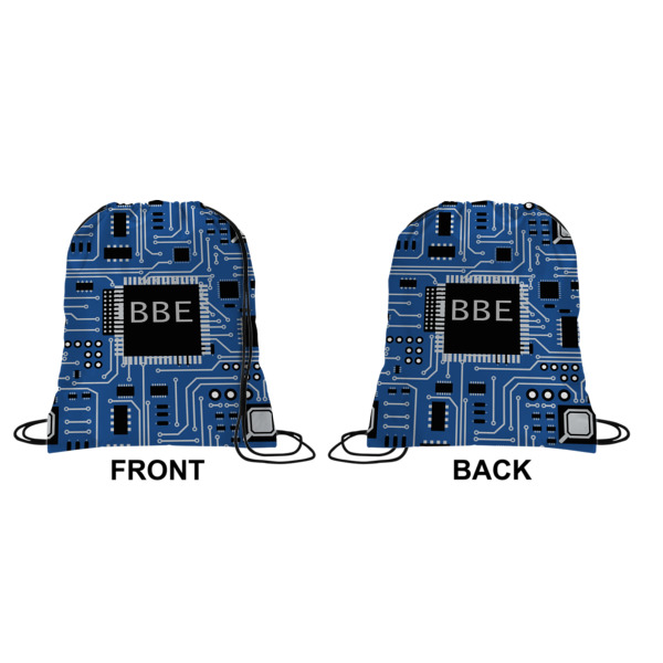 Custom Design - Drawstring Backpack Front & Back Small