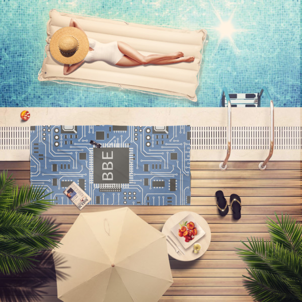 Custom Design - Beach Towel - Lifestyle at Pool