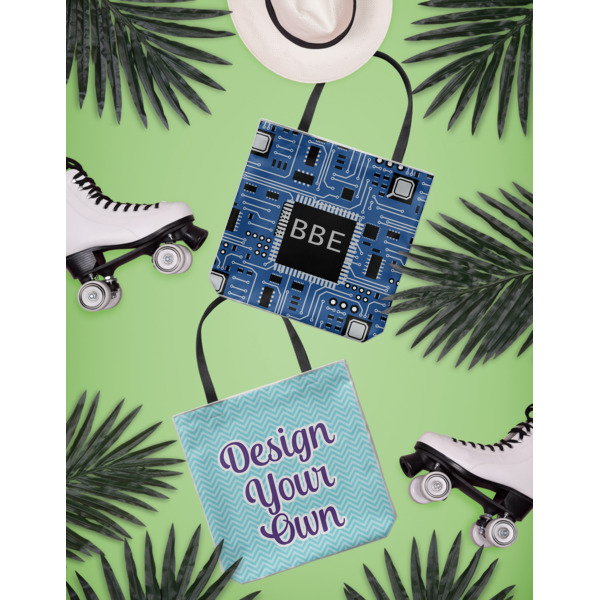 Custom Design - Canvas Tote Lifestyle Front and Back- 13x13