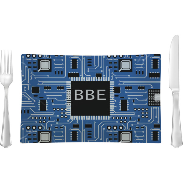 Custom Design Your Own Rectangular Glass Lunch / Dinner Plate