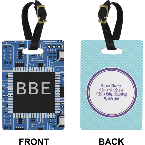Custom Design - Rectangle Luggage Tag (Front + Back)