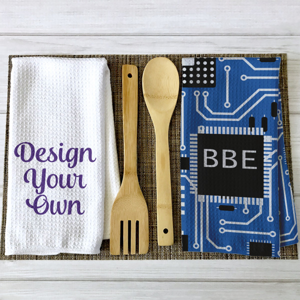 Custom Design - Waffle Weave Towels - 2 Print Styles