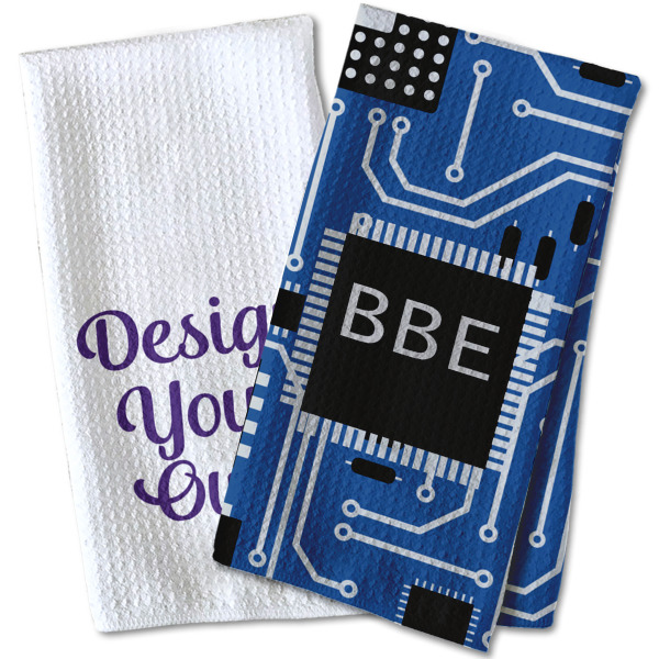 Custom Design - Waffle Weave Towels - Two Print Styles