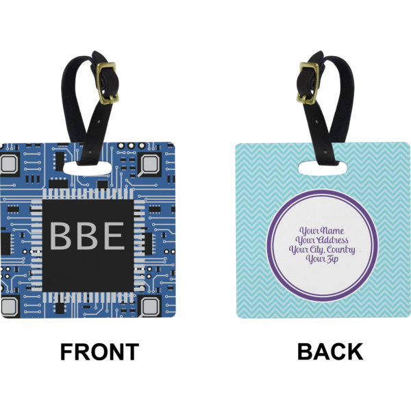 Custom Design - Square Luggage Tag (Front + Back)