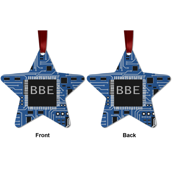 Custom Design - Metal Star Ornament - Front and Back