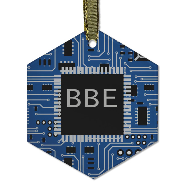 Custom Design - Frosted Glass Ornament - Hexagon