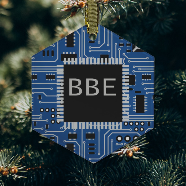 Custom Design - Frosted Glass Ornament - Hexagon (Lifestyle)