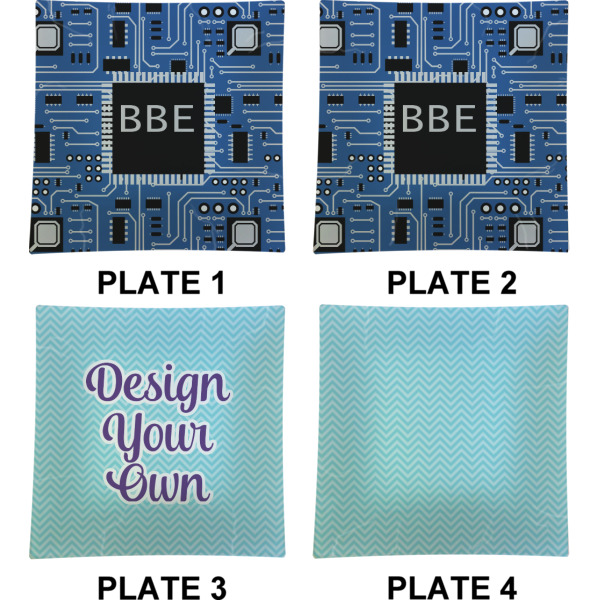 Custom Design - Set of Square Dinner Plates (Approval)