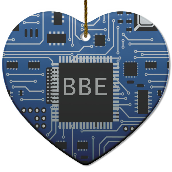 Custom Design - Ceramic Flat Ornament - Heart (Front)