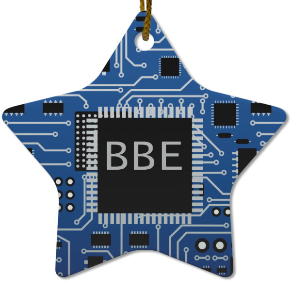 Custom Design - Ceramic Flat Ornament - Star (Front)